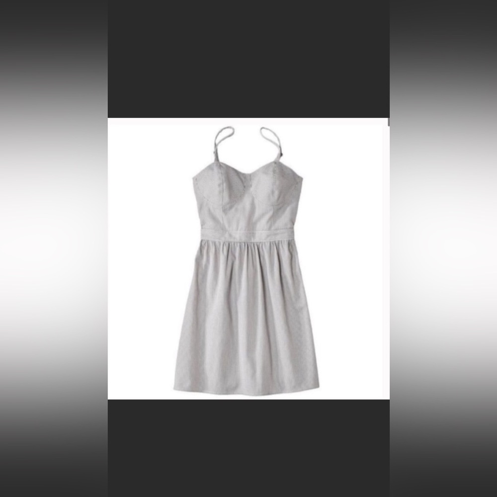 NWT Gray & White Striped Dress